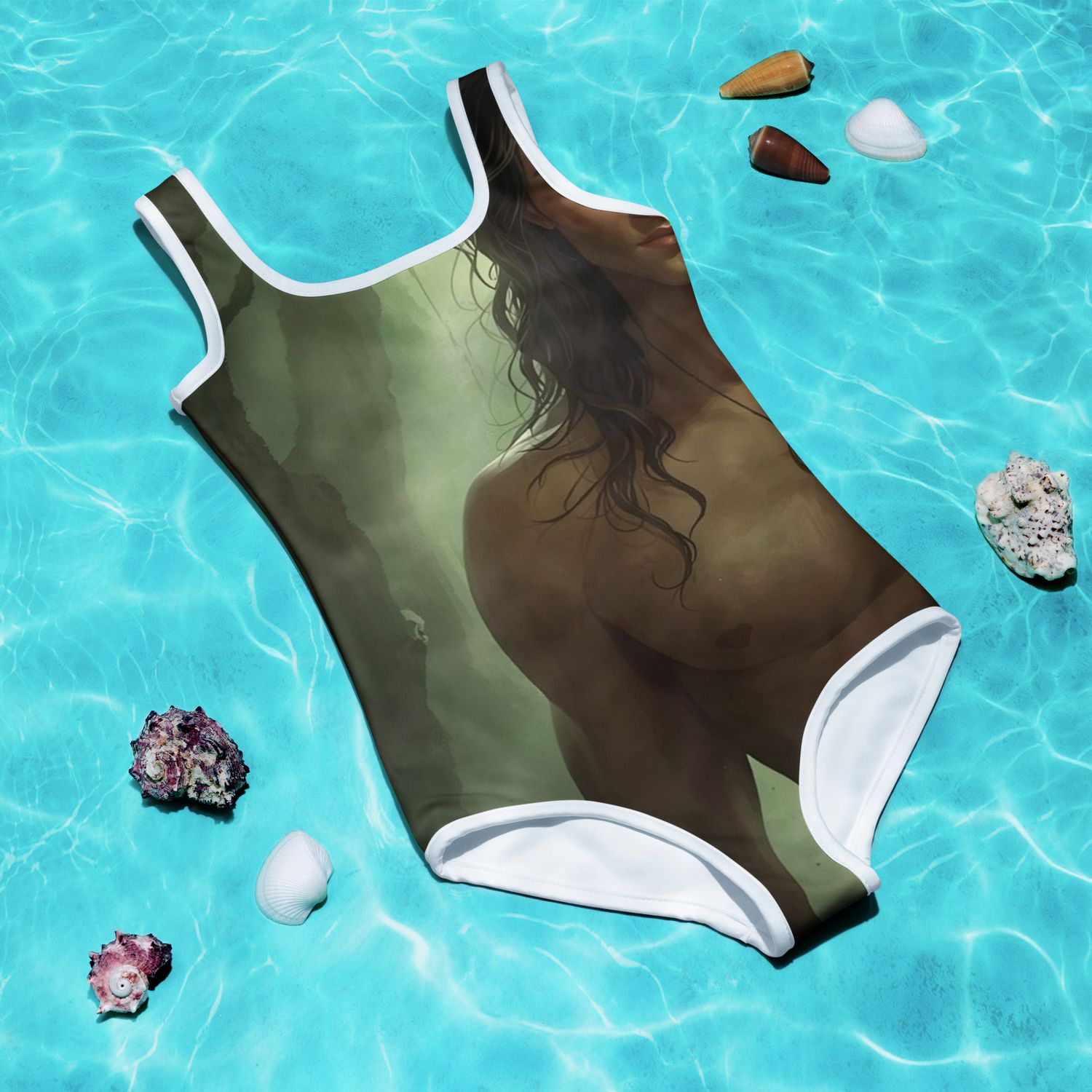 Adam and Eve Characters From The Mist of Time Series -  All-Over Print Kids Swimsuit