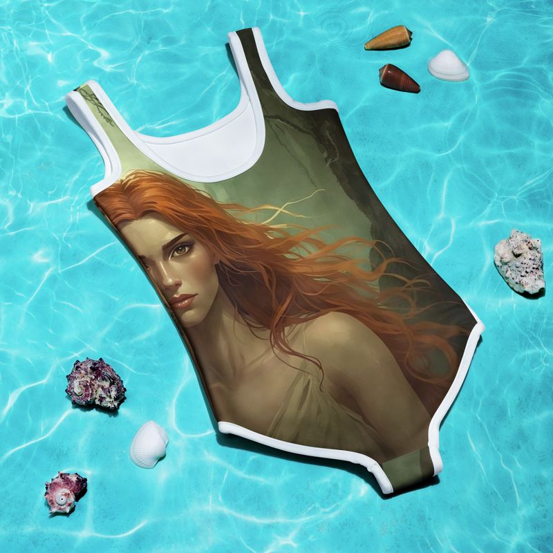 Adam and Eve Characters From The Mist of Time Series -  All-Over Print Kids Swimsuit