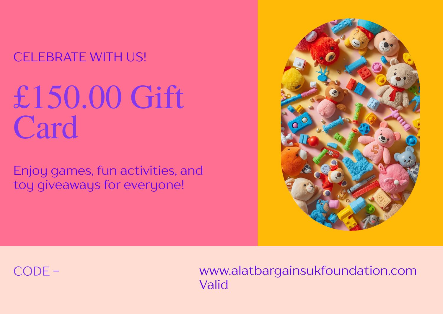 allatbargainsuk - Toys Gift Card {£150.00} Gift Certificates