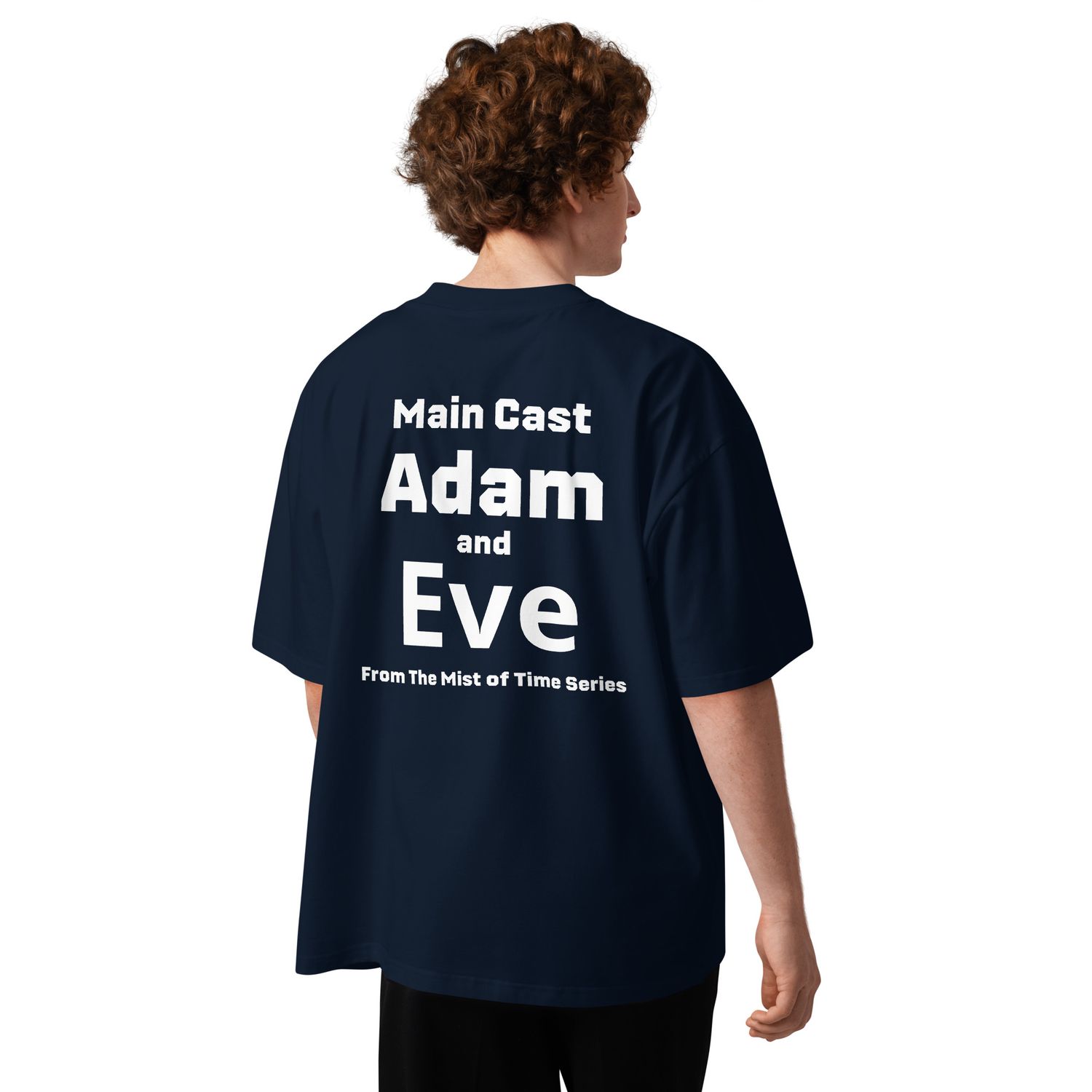 Main Cast: Unisex organic oversized high neck t-shirt Main Cast: Unisex organic oversized high neck t-shirt