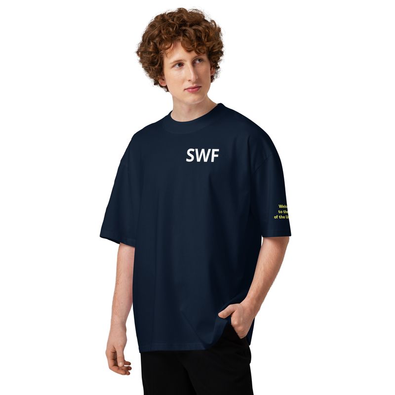 Unisex "The Shadows Will Rise, Welcome to the end of the World"  organic oversized high neck t-shirt
