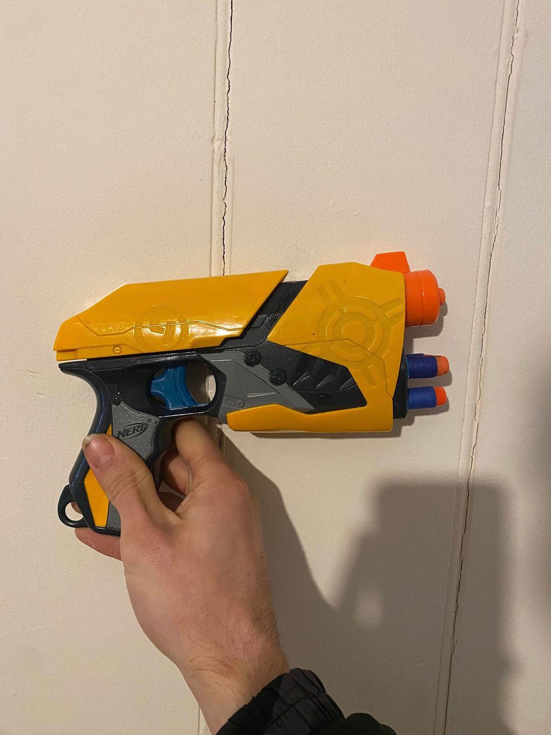 Nerf guns with bullets Each gun contains bullets (fully loaded) Nerf guns with bullets Each gun contains bullets (fully loaded)