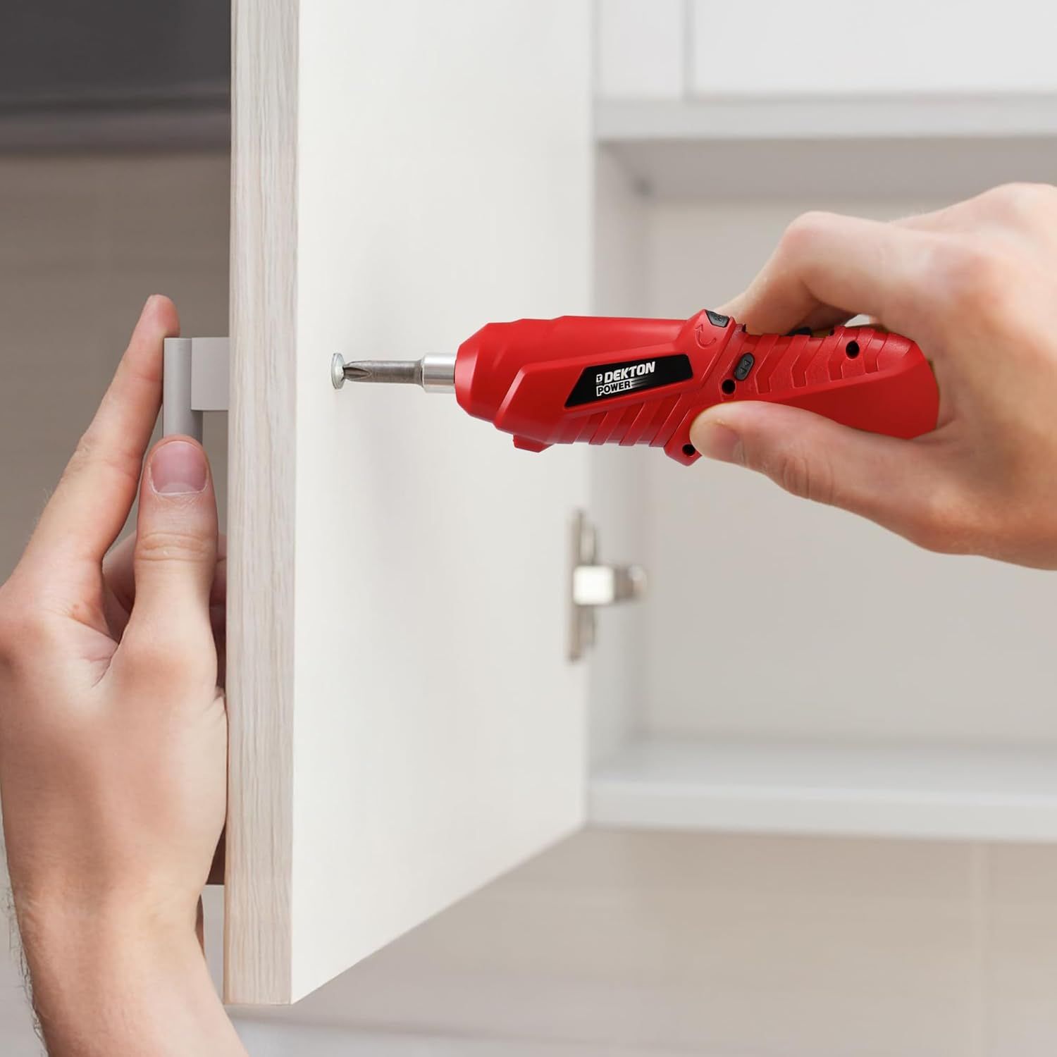 DEKTON VDE Cordless 3.6v Li-Ion Mini Electric Screwdriver Set – 48pcs with USB-C Rechargeable Battery, 200rpm, Led Light, 1/4" Quick Release Chuck, Storage Case &amp; Flexible Shaft