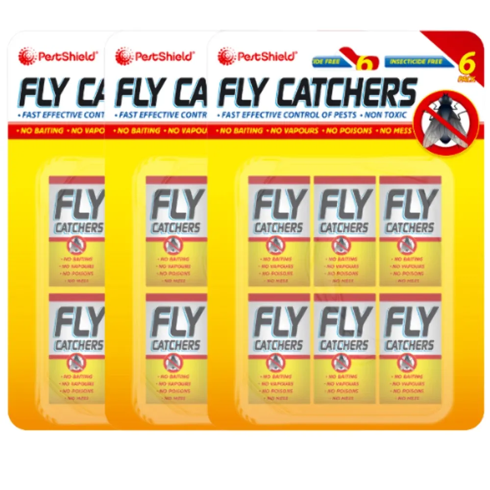 Pestshield Fly Catchers 6 Pack [Pack of 3]