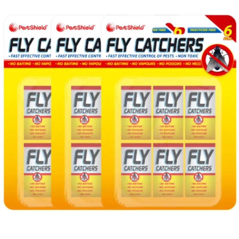 Pestshield Fly Catchers 6 Pack [Pack of 3]