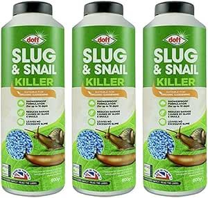 Slugs and Snails Killers/Repellent - Ready to Use Bait with Hydrated Ferric Phosphate, Perfectly Safe and Environment Friendly Organic Pellets for Gardens (800g) (Pellets, Pack of 3)