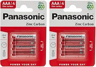 Panasonic 1.5V Zinc Carbon AAA Batteries 4pk X2