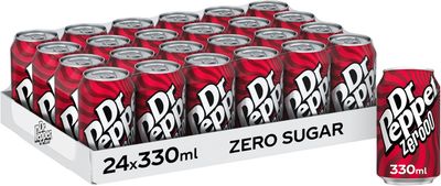 Dr Pepper Can Zero 330 ml (Pack of 24)
