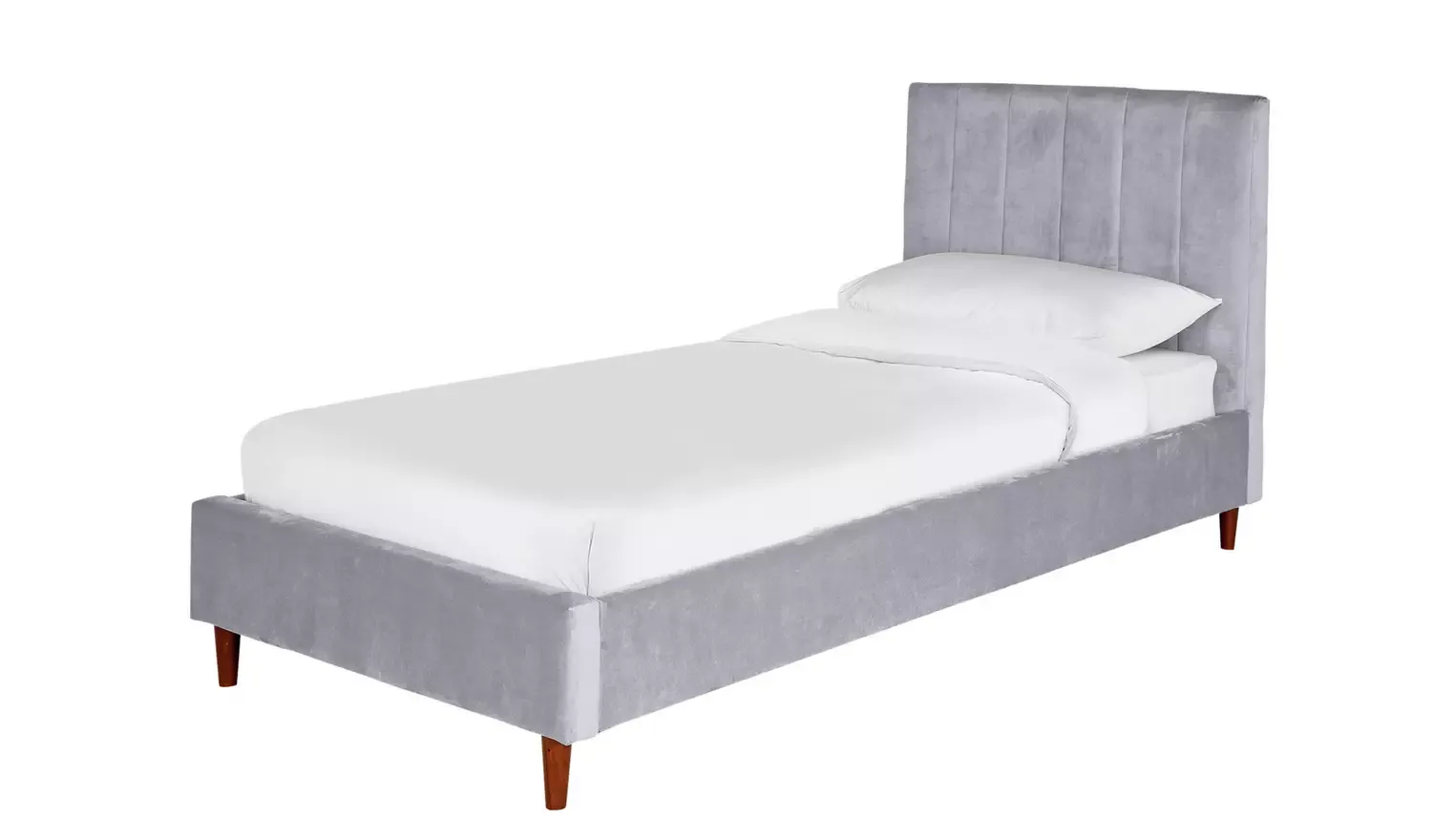 Argos Home Pandora Single Velvet Bed Frame - Grey