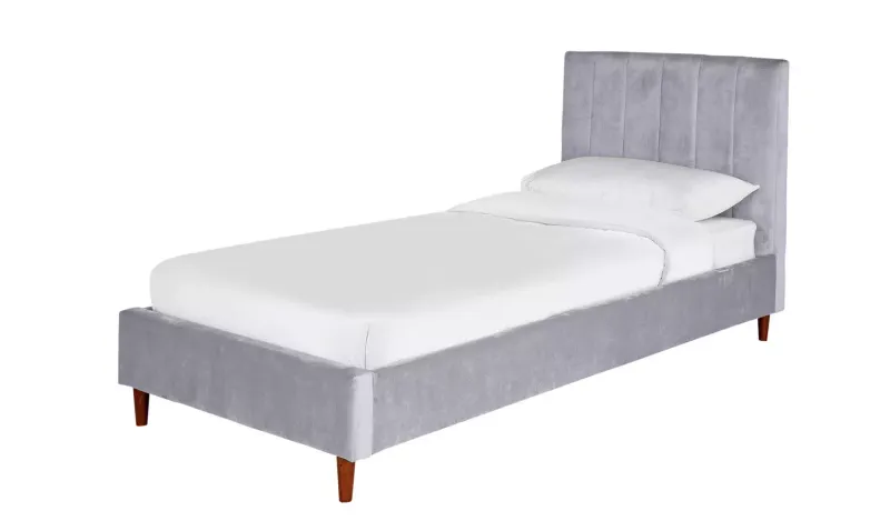Argos Home Pandora Single Velvet Bed Frame - Grey