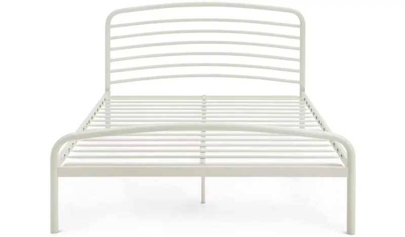Argos Home Jubilee Kingsize Metal Bed Frame - Off White