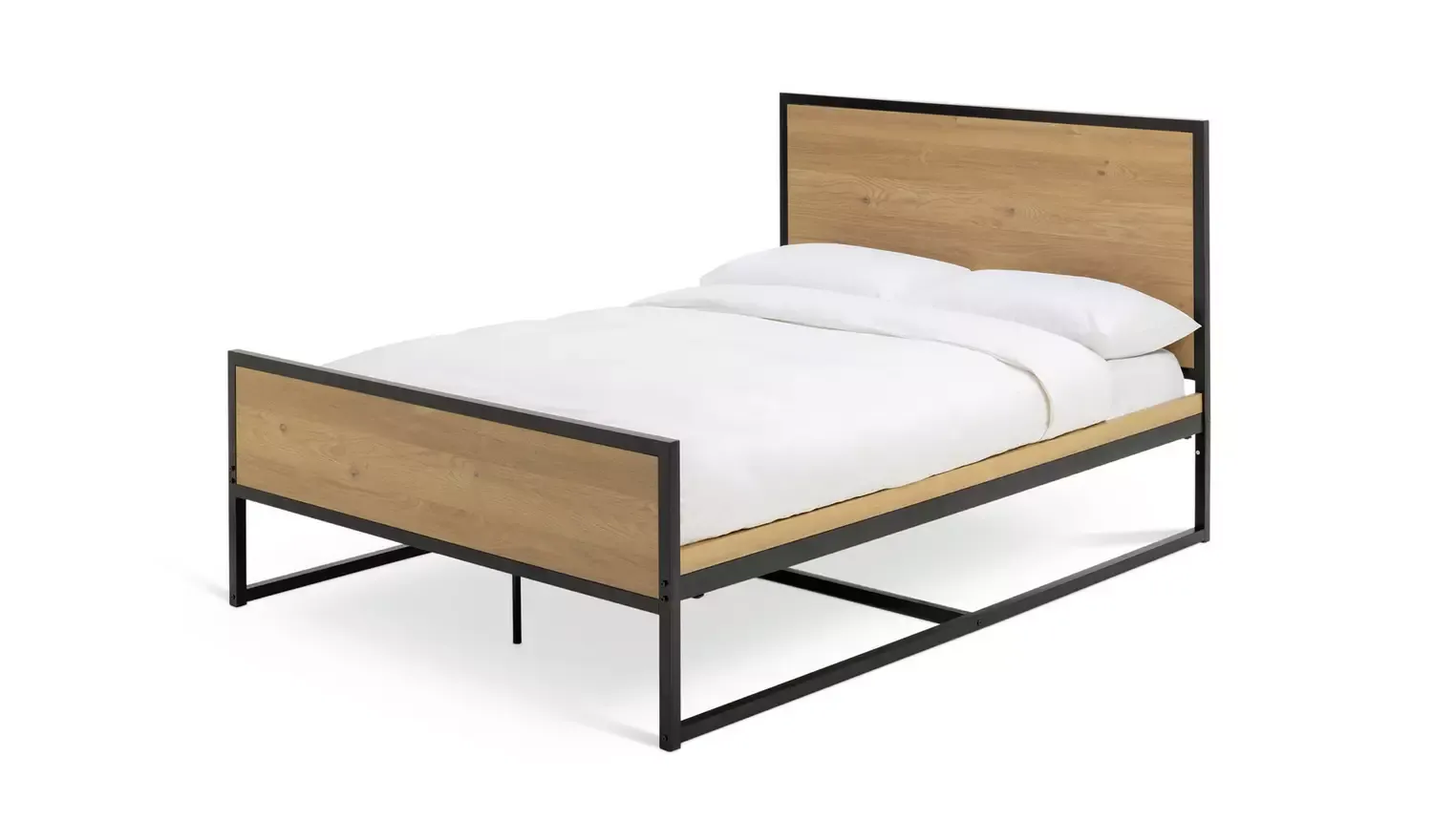 Argos Home Loft Living Kingsize Wooden Bed Frame - Oak
