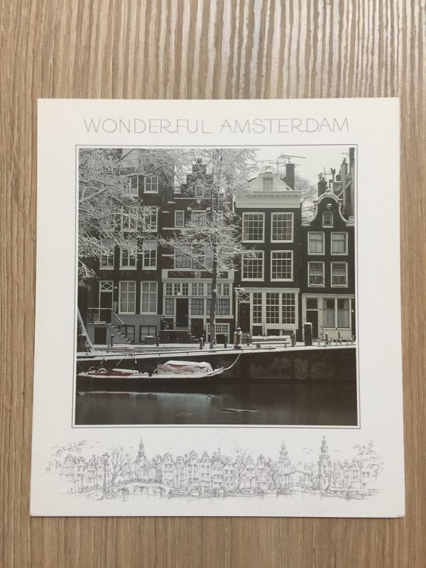 荷蘭阿姆斯特丹風景明信片 - 冬季街景