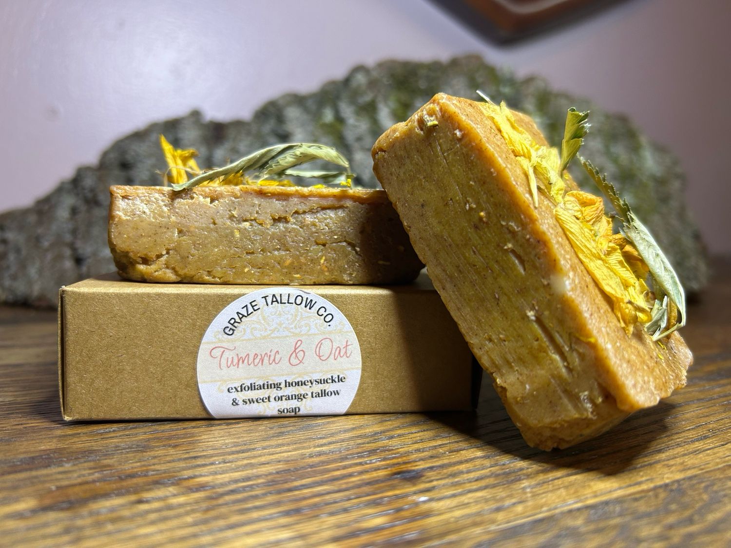 Turmeric &amp; Oat Exfoliating Tallow Soap