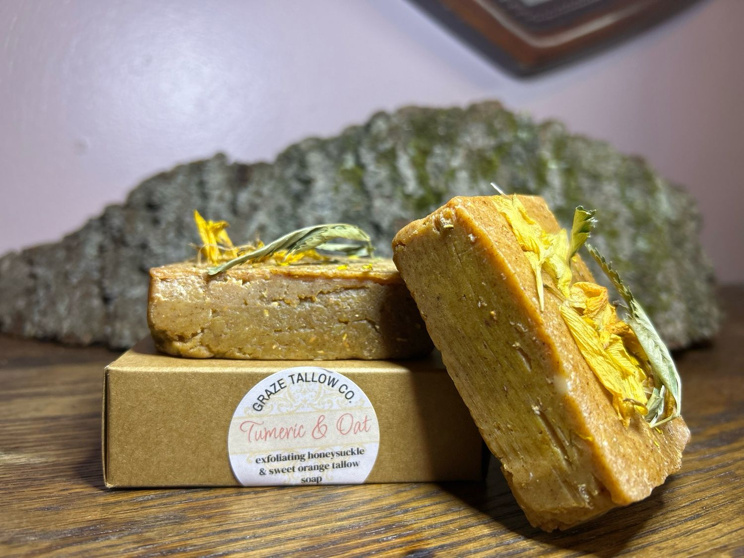 Turmeric &amp; Oat Exfoliating Tallow Soap