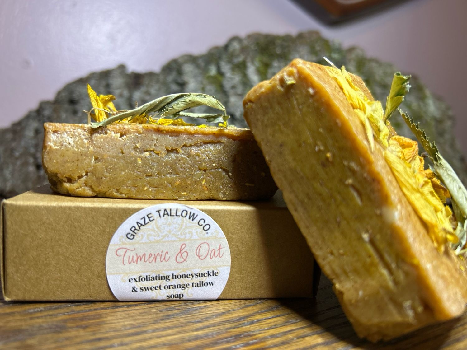 Turmeric &amp; Oat Exfoliating Tallow Soap