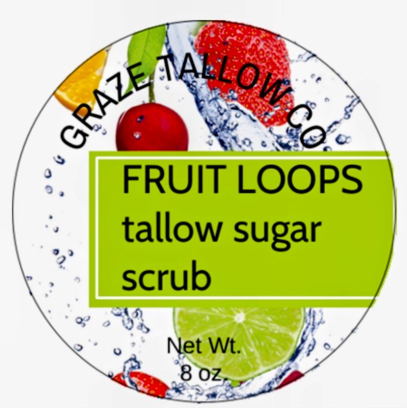 Fruit Loops Whipped Tallow Sugar Scrub 