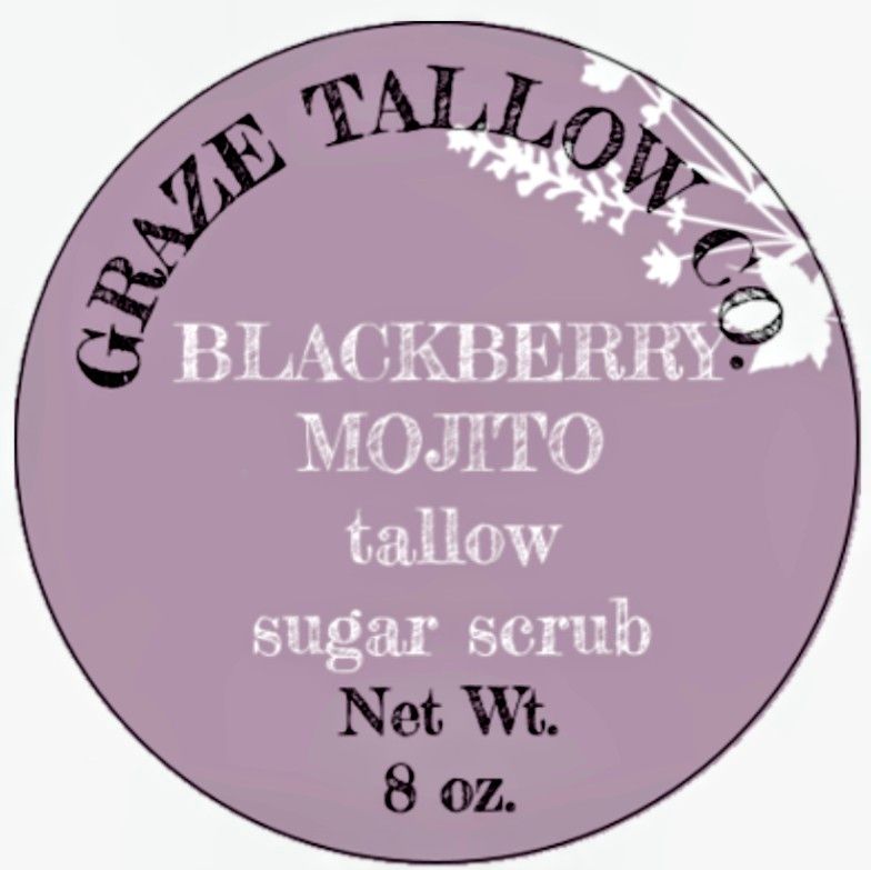 Blackberry Mojito Whipped Tallow Sugar Scrub 