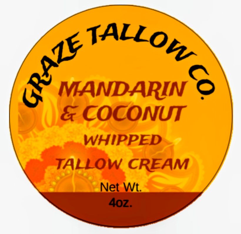 Mandarin &amp; Coconut Whipped Tallow Cream