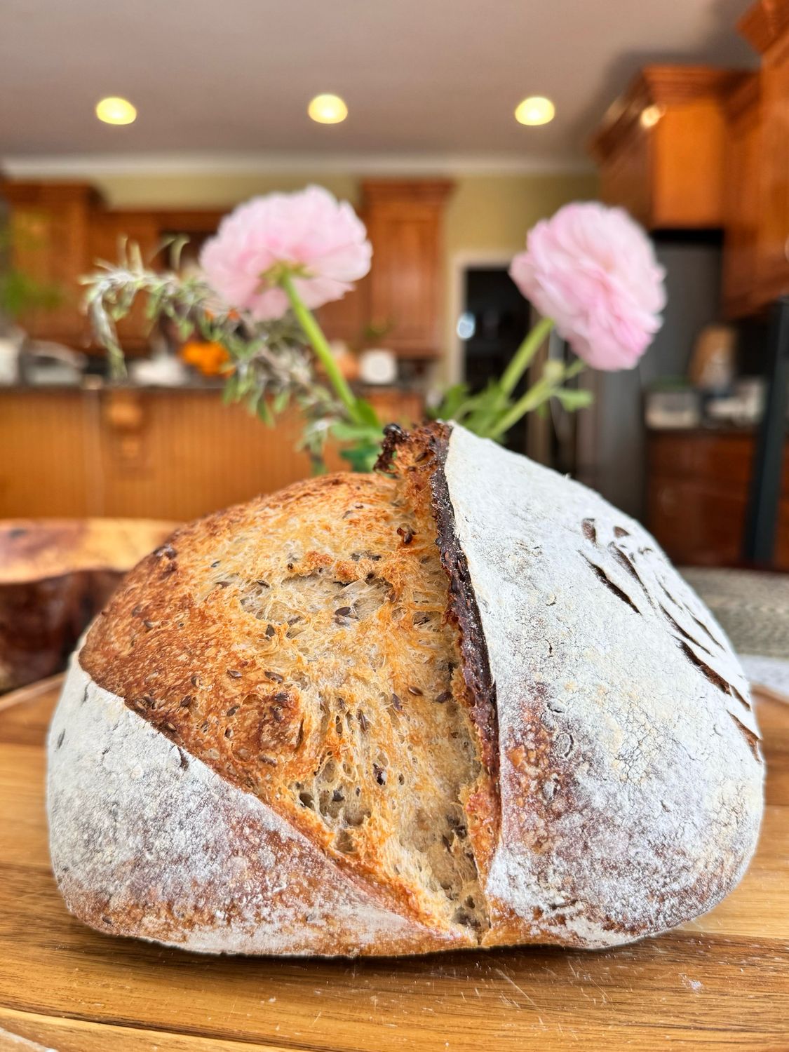 Artisan Organic Sourdough Bread with Flax