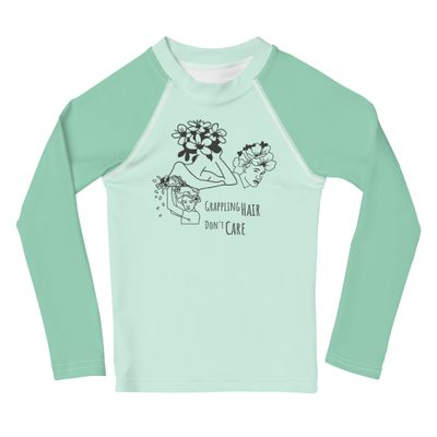 Grappling Hair Don't Care | Youth Rash Guard