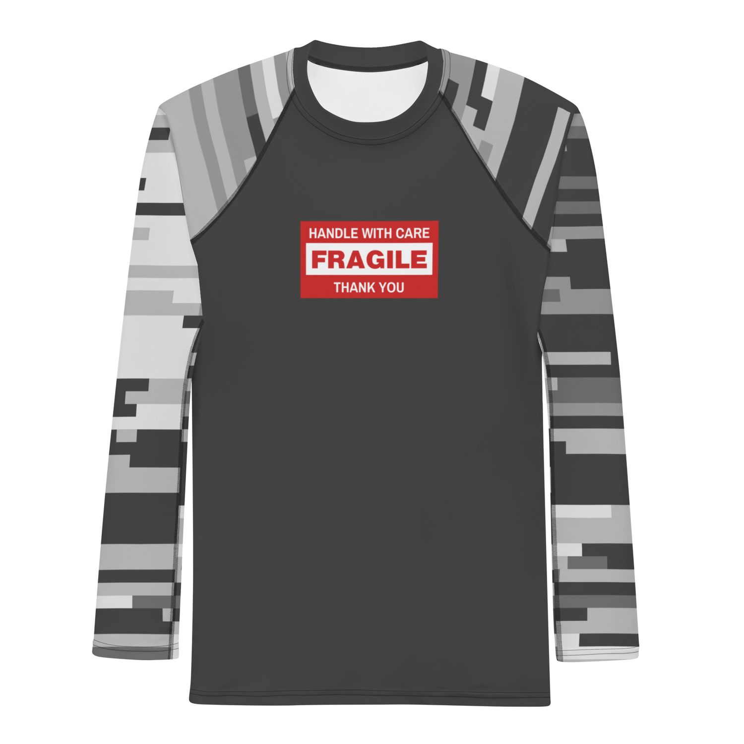 Fragile Handle with Care Rash Guard | Grey