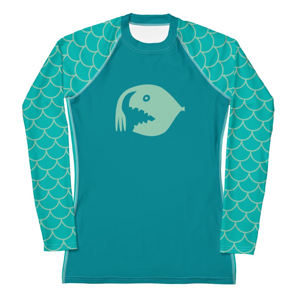 Turquoise Angler Fish | Women&#39;s Rash Guard