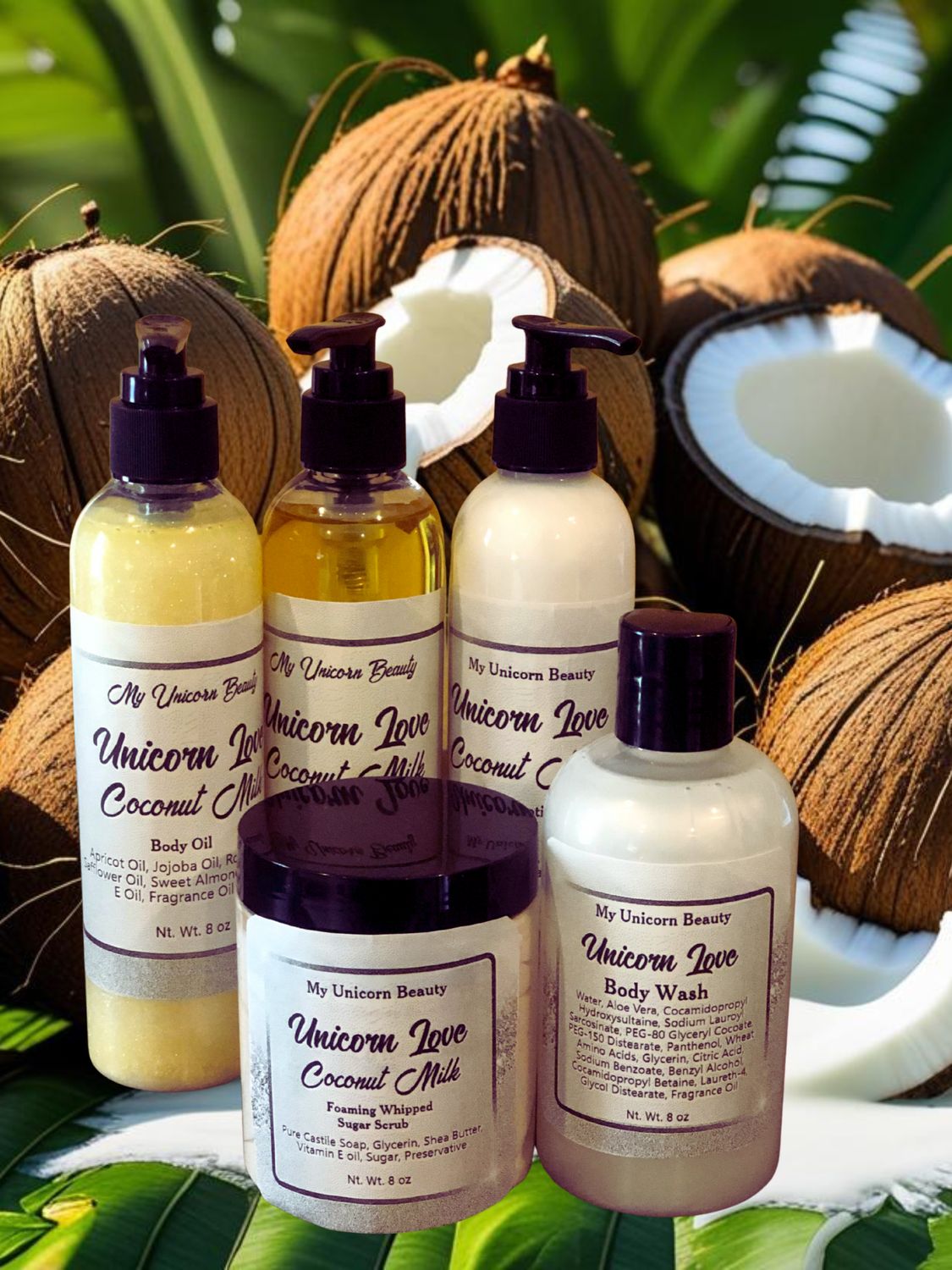 Unicorn Love Bundle (Body Oils, Scrub, Lotion, and Body Wash)