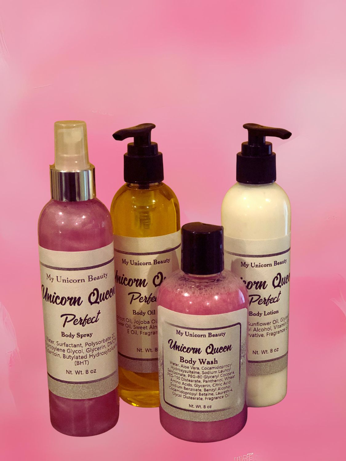 Unicorn Queen Bundle (Body Oil, Spray, Lotion, and Wash)