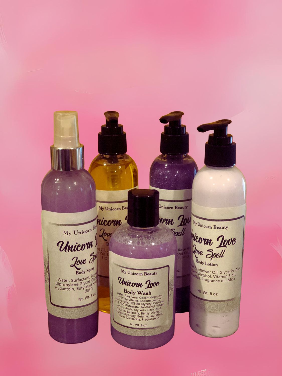 Unicorn Love Bundle (Body Oils, Lotion, Spray, and Wash)