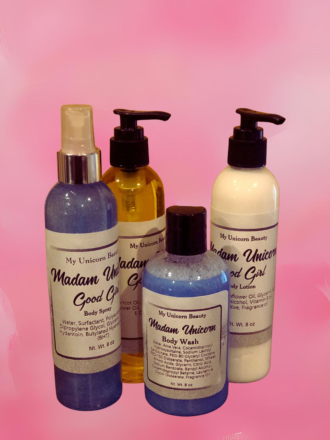 Madam Unicorn Bundle (Body Oil, Spray, Lotion, and Wash)