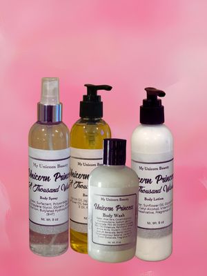 Unicorn Princess Bundle (Body Oil, Spray, Lotion, and Wash)