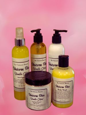 Unicorn Diva Bundle (Body Oil, Scrub, Spray, Wash, and Lotion)