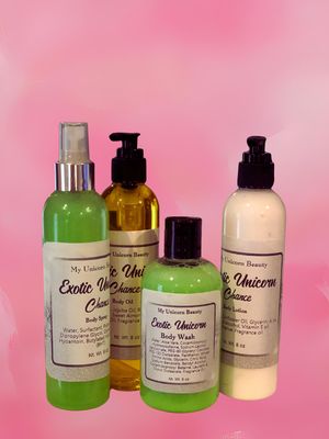 Exotic Unicorn Bundle (Body Oil, Spray, Lotion, and Wash)
