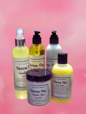 Unicorn Diva Bundle (Body Oil, Scrub, Spray, Wash, and Lotion)