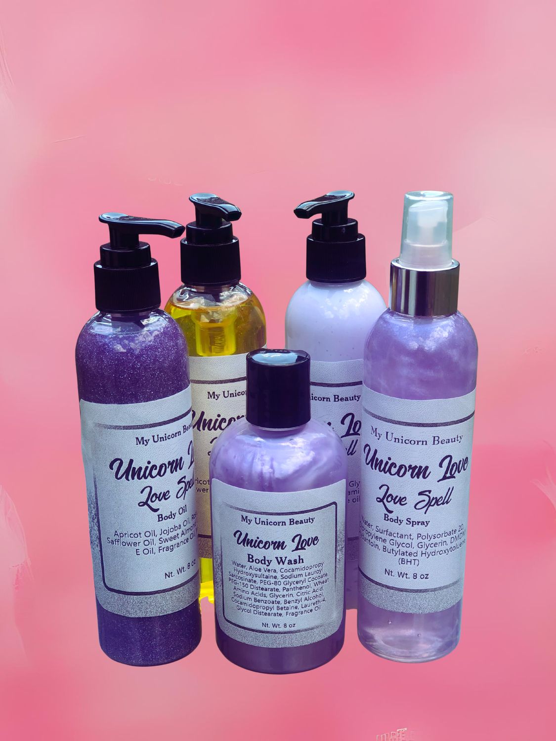 Unicorn Love Bundle (Body Oils, Lotion, Spray, and Wash)