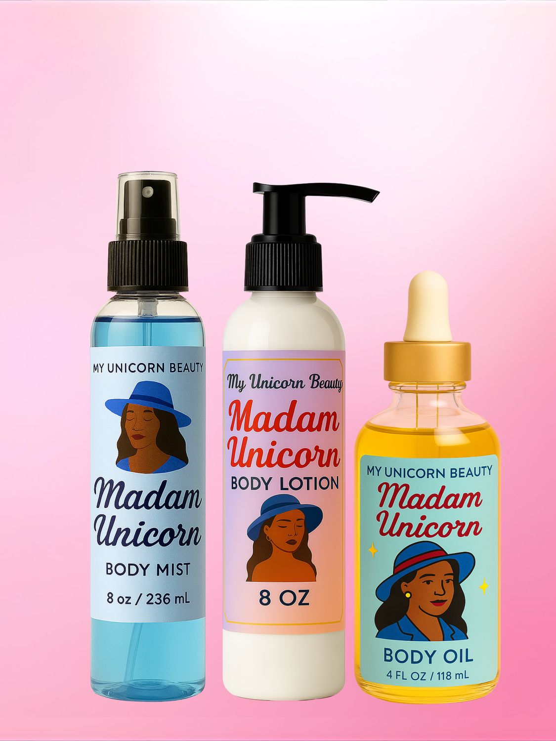 Madam Unicorn Bundle (Body Oil, Mist, and Lotion)