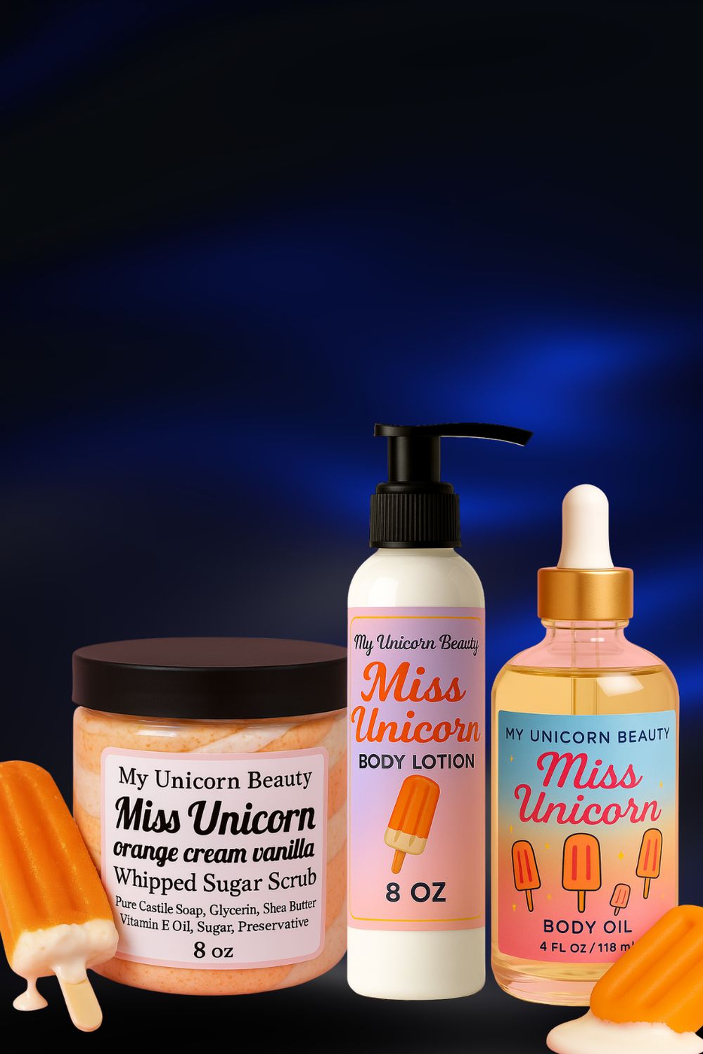 Miss Unicorn Trio ( Body Oil, Lotion, and Scrub)