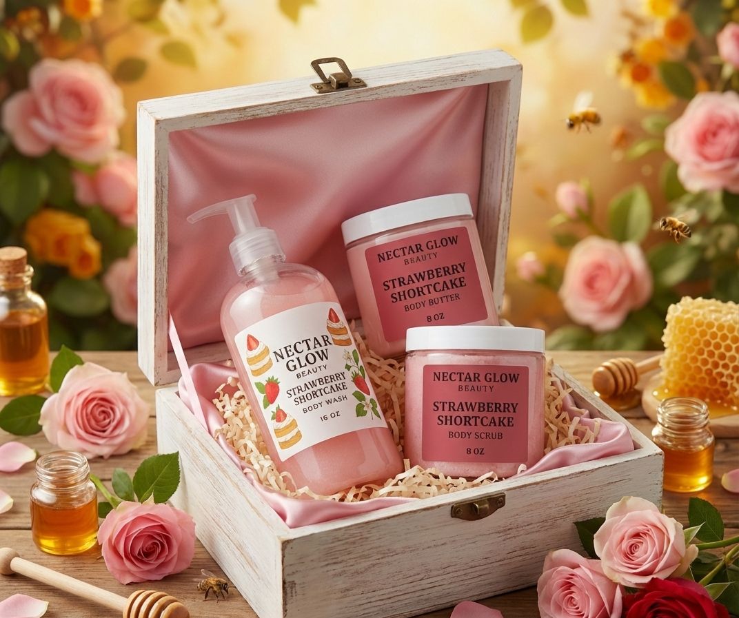 Strawberry Shortcake Body Bundle (Body Wash, Body Butter, Body Scrub)