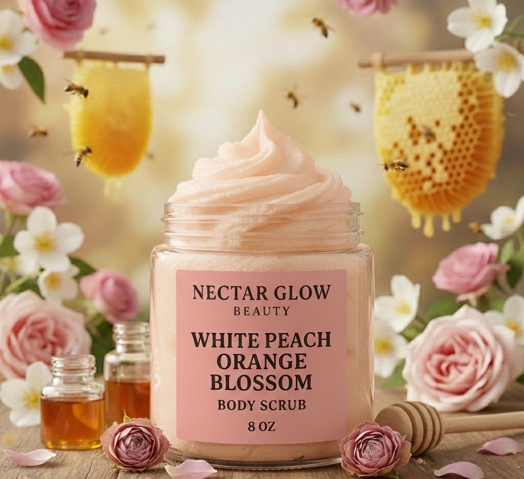 White Peach Orange Blossom Body Scrub