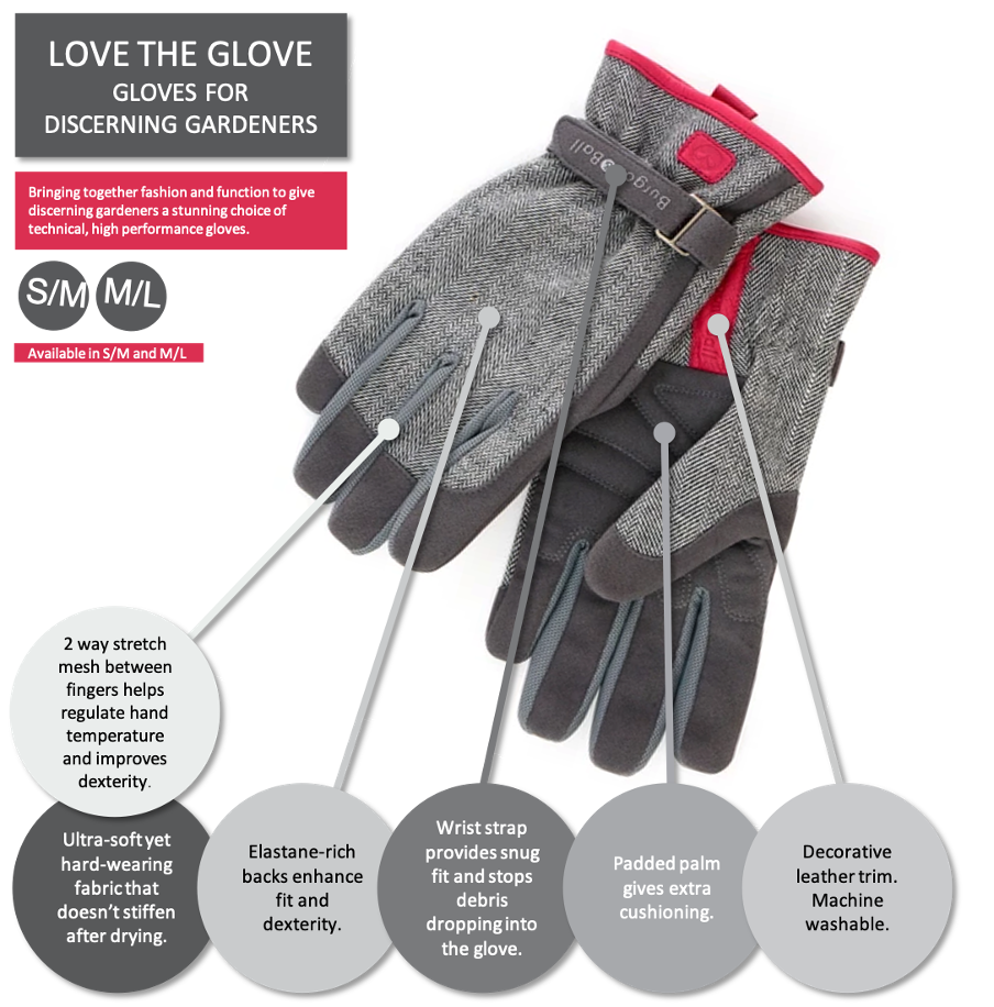 Love The Glove - Grey Tweed By Burgon & Ball Love The Glove - Grey Tweed By Burgon & Ball