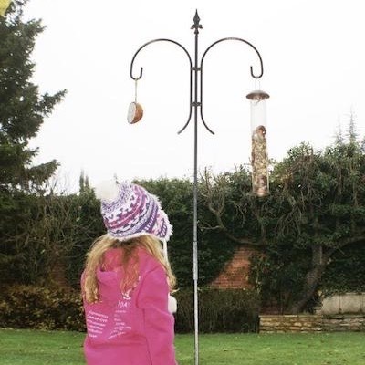 Double Bird Feeder Crook Double Bird Feeder Crook