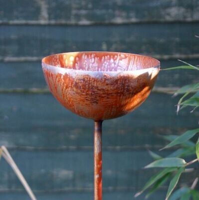 Rustic Bowl Pin Bird Feeder POP-PS150R