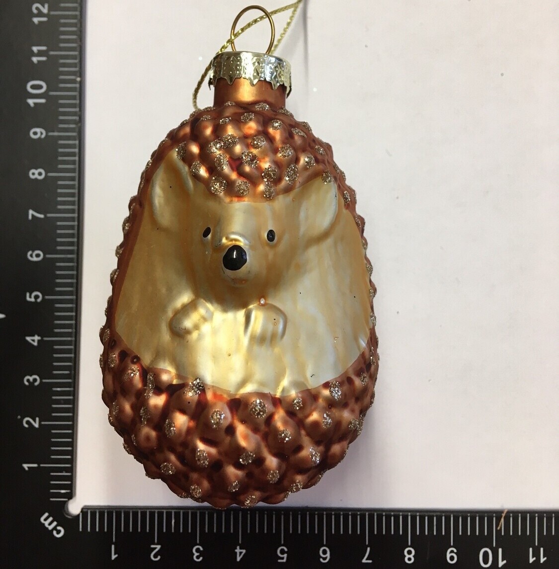 Woodland Hedgehog Shaped Glass Bauble Woodland Hedgehog Shaped Glass Bauble