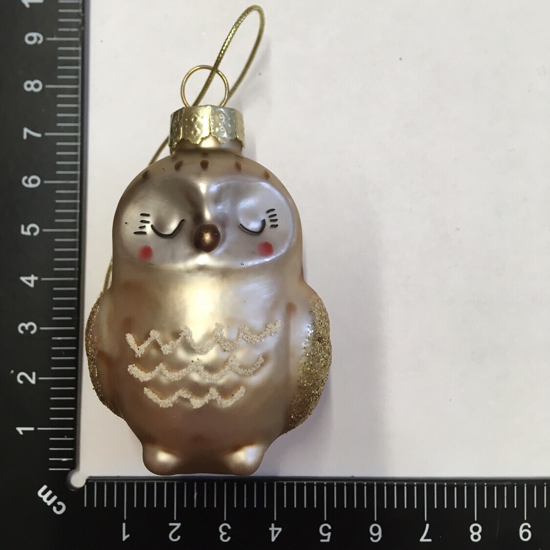 Woodland Owlet Shaped Glass Bauble Woodland Owlet Shaped Glass Bauble