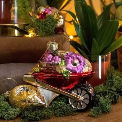 Vintage Style Wheelbarrow Christmas Bauble DEC-VERXM195