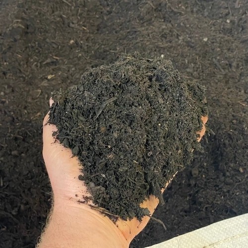 handful of organic compost