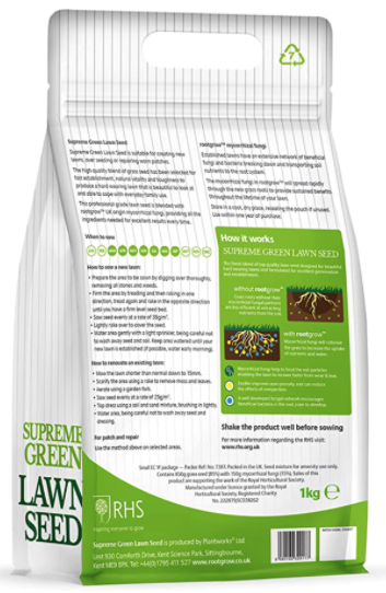 Supreme Green Lawn Seed with Rootgrow (28m2) Supreme Green Lawn Seed with Rootgrow (28m2)