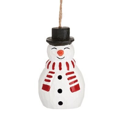 Classic Wooden Snowman Shaped Decoration DEC-ARCXM045-SNOWMAN