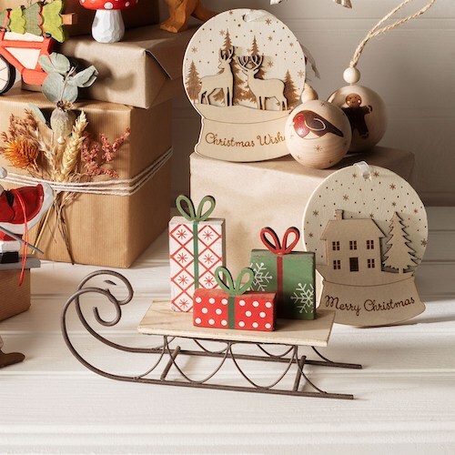 Festive Sledge With Presents Decoration Festive Sledge With Presents Decoration